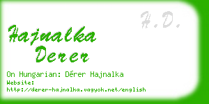 hajnalka derer business card