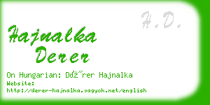 hajnalka derer business card